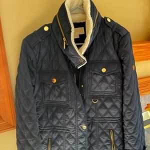 Michael Kors women's quilted jacket with shearling collar